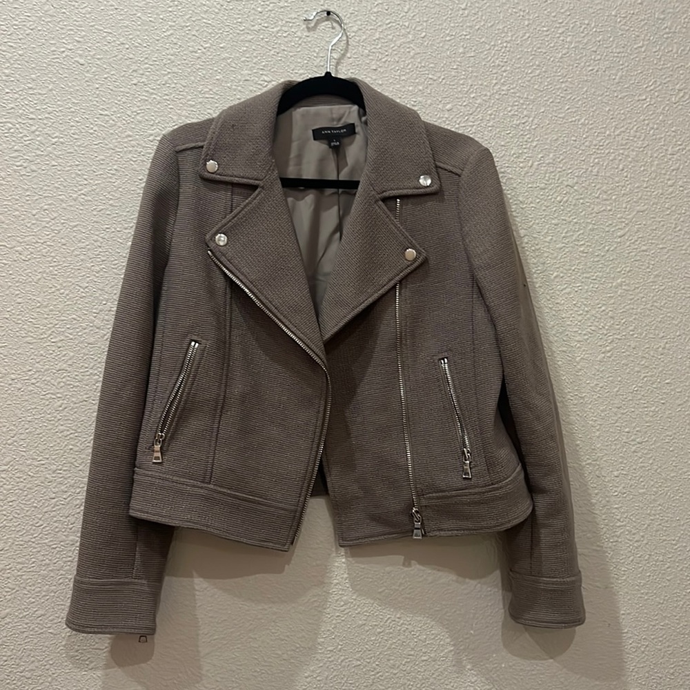 Ann Taylor Knit Moto Jacket